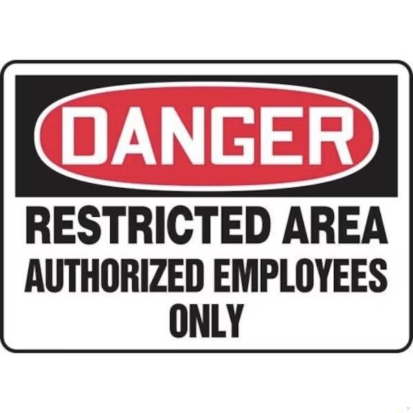 Accuform OSHA DANGER SAFETY SIGN RESTRICTED MADM082XT MADM082XT - main